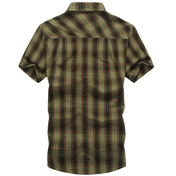 Free Shipping! 2014 New hot Summer Autumn outdoor casual male military short-sleeve plaid man shirt plus size 100% cotton 528 |