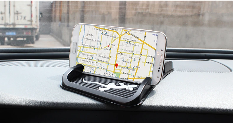 1 Pcs Car Anti-slip Mat Dual Deck Multi-function Skid Cute Cartoon Phone Pad Holder Navigation Bracket Interior Accessories | Автомобили и