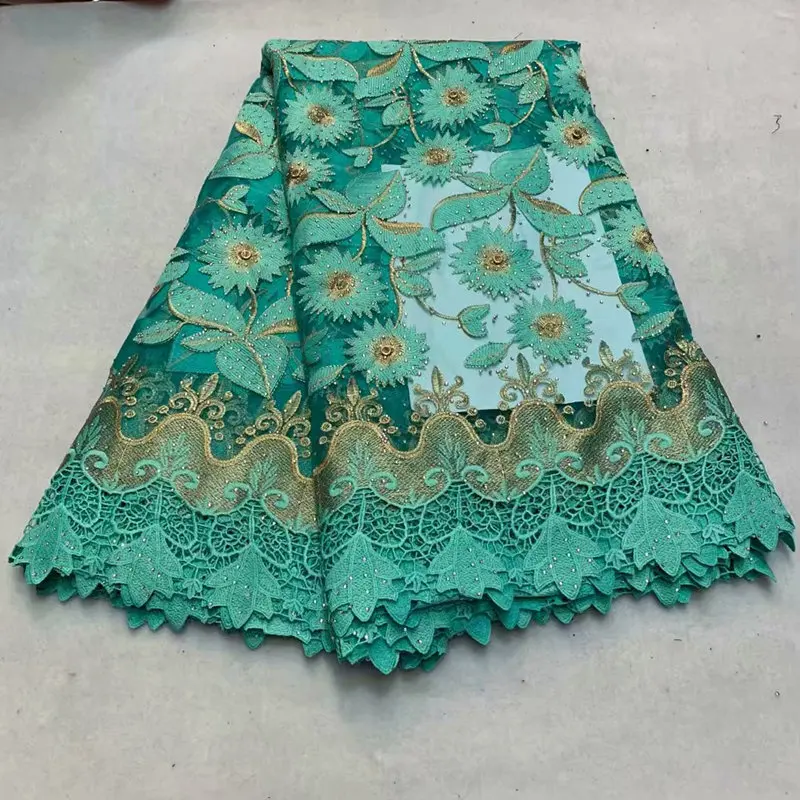 Африканский стиль 5 ярдов африканская кружевная ткань высокого качества Кружева
