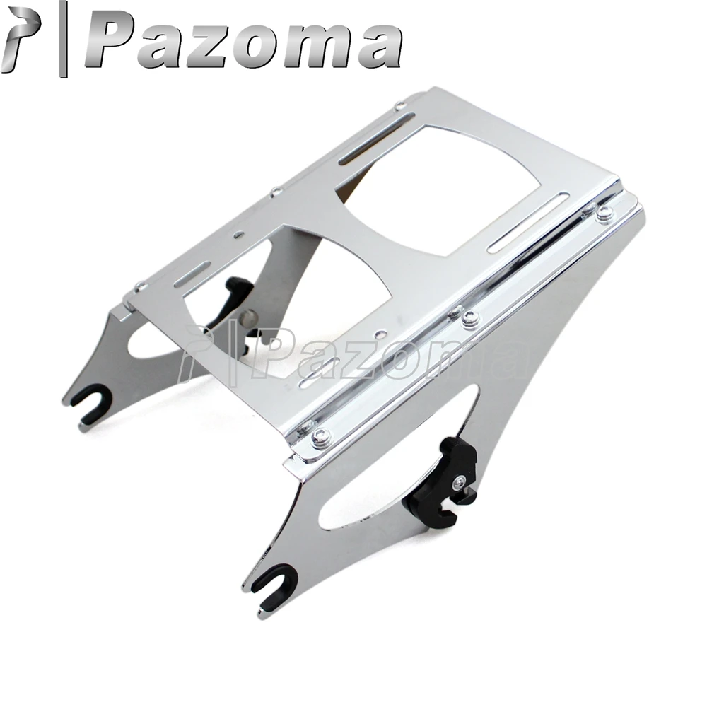 

Мотоцикл Запчасти хром из двух Отделяемых частей до Tour пак пакет стойка задний багажник крепящийся за сиденье стеллаж для выставки товаров ...