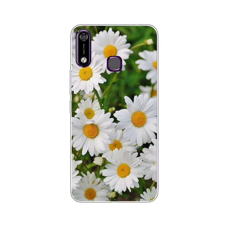 Чехол Infinix Hot 7 X624 мягкий силиконовый чехол из ТПУ с цветочным рисунком для Hot7 X624B