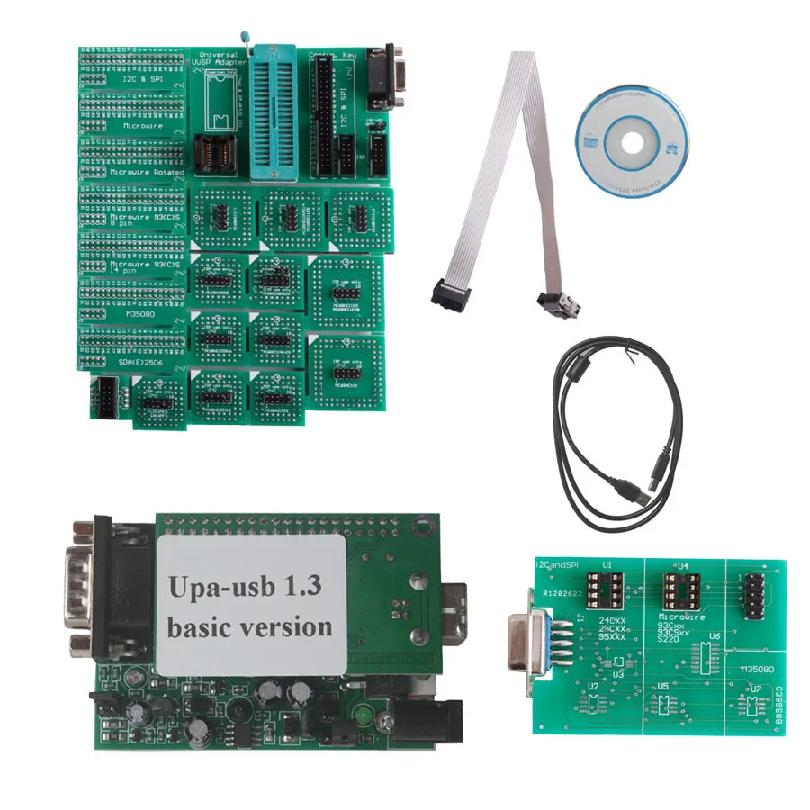 Программатор микросхем UPA USB V1.3 с полными адаптерами устройство для настройки