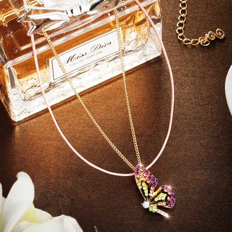 Minar Новое милое красочное танцевальное ожерелье с бабочкой секретное садовое