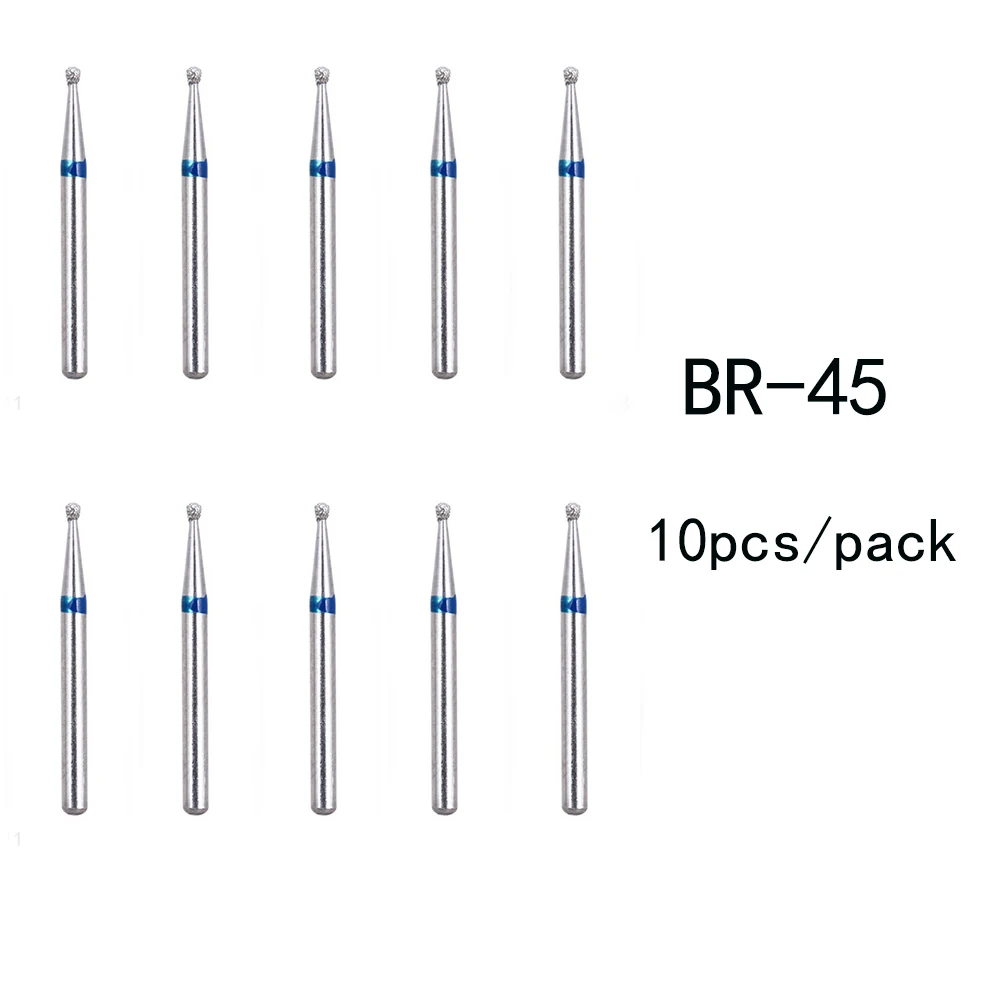 60 шт. Стоматологические алмазные боры дрель стоматология высокоскоростной Наконечник Ручка диаметр 1,6 мм стоматологический инструменты BR31 BR45 BR46 TR13 TR14 TF11