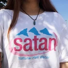 Хиллбилли женская футболка мода 2018 с надписью сатана Природный ад вода Окружающая среда с коротким рукавом Милая хлопковая Футболка для женщин