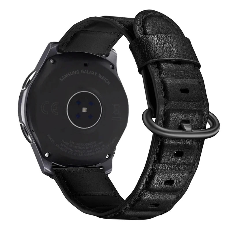 Для Galaxy Watch 46 мм Натуральная кожа Бамбук Стиль ремешок на запястье для samsung Шестерни S3 браслета Amazfit 1/2 huawei GT ремешок для часов 22 мм