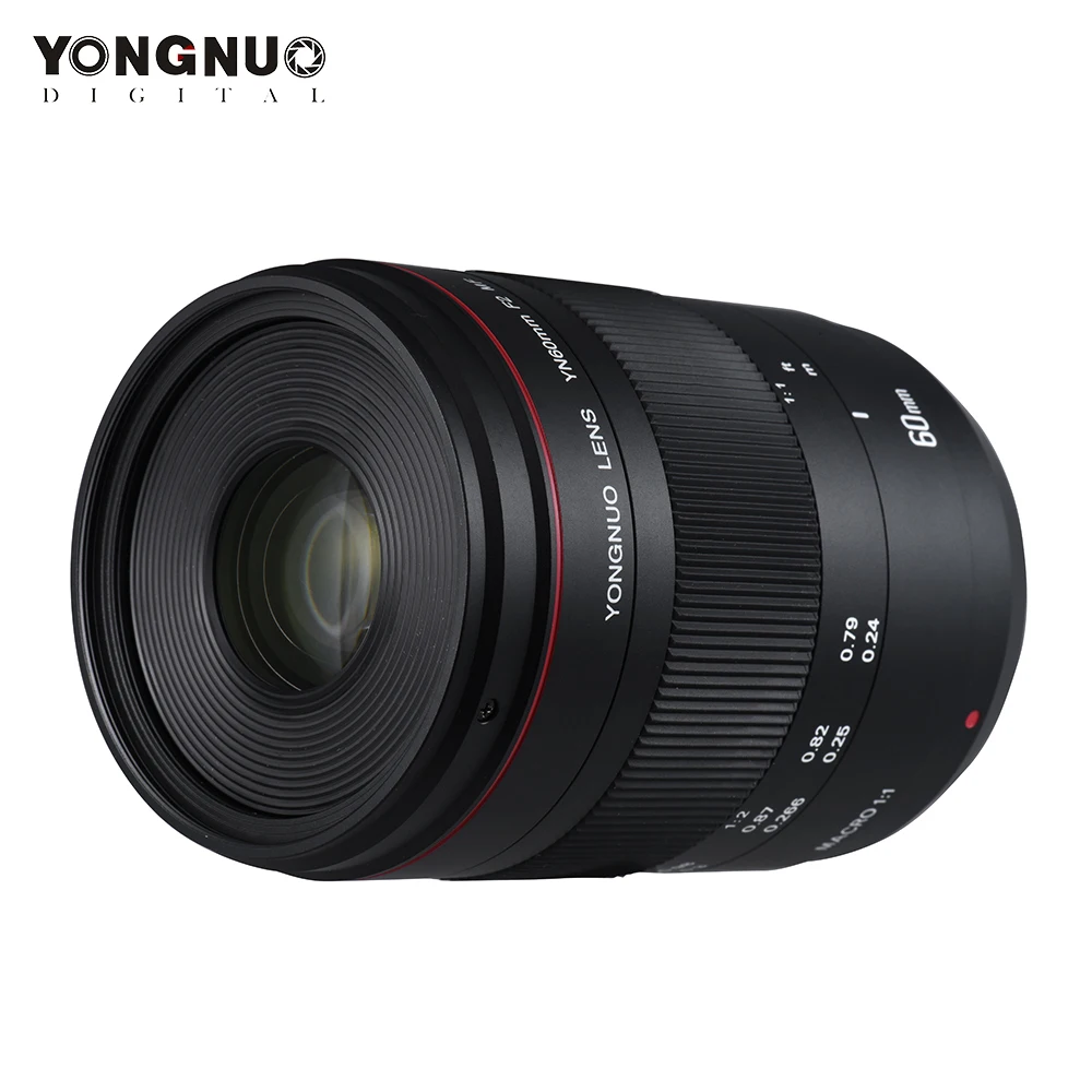 Объектив YONGNUO YN60mm F2 MF 0 234 m макро объектив с ручным фокусом 60 мм для Canon EOS 70D 5D2 5D3 600D