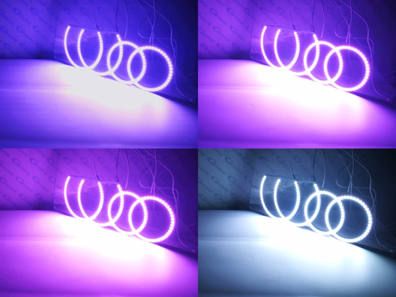 Для Volkswagen VW Scirocco 2008 2009 2010 2011 2012 2013 галогенная фара RF Bluetooth APP мульти-Цвет RGB комплект светодиодов «глаза ангела»