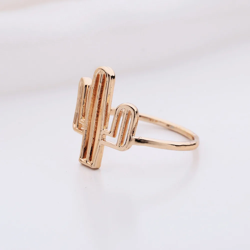 Женское Винтажное кольцо с кактусами Kinitial геометрическое Кольцо С КАКТУСОМ на