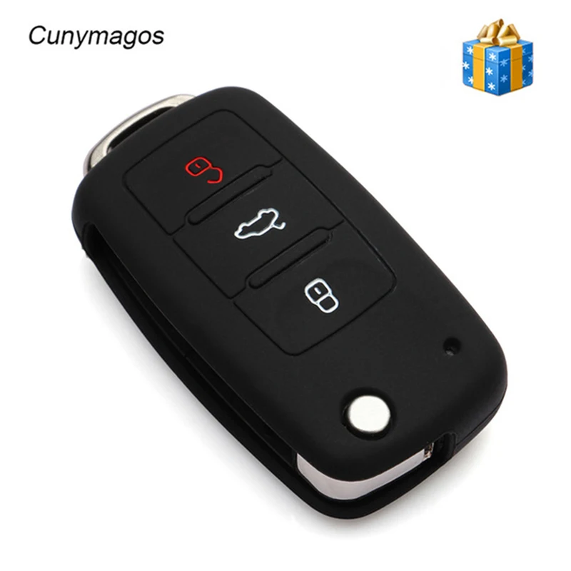 Силиконовый чехол для ключей от машины Volkswagen Golf 4 5 6 Bora Jetta POLO Passat B5 B6 Skoda Superb Octavia Fabia