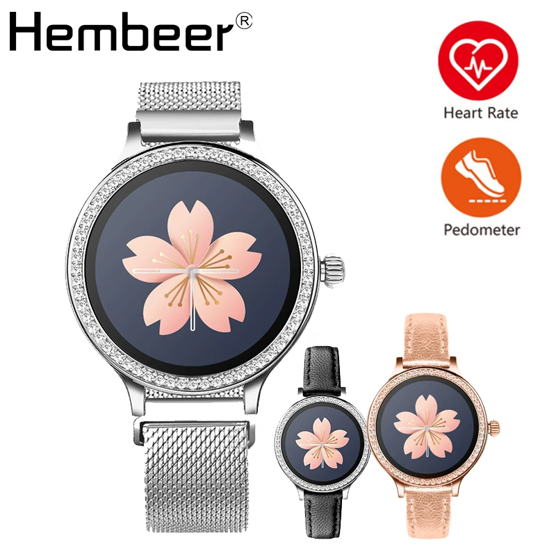 Смарт-часы Hembeer, женские, IP68, водонепроницаемые, для плавания, бега, верховой езды, спортивные, Finess часы для IOS, Android, xiaomi, iphone, huawei, телефон