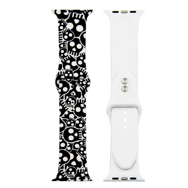 Спортивный ремешок для Apple Watch Band 4 44 мм 40 цветочный цветок мягкий силиконовый