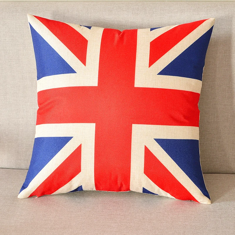 Наволочка Happy Tree с британским флагом и морским медведем декоративная подушка из