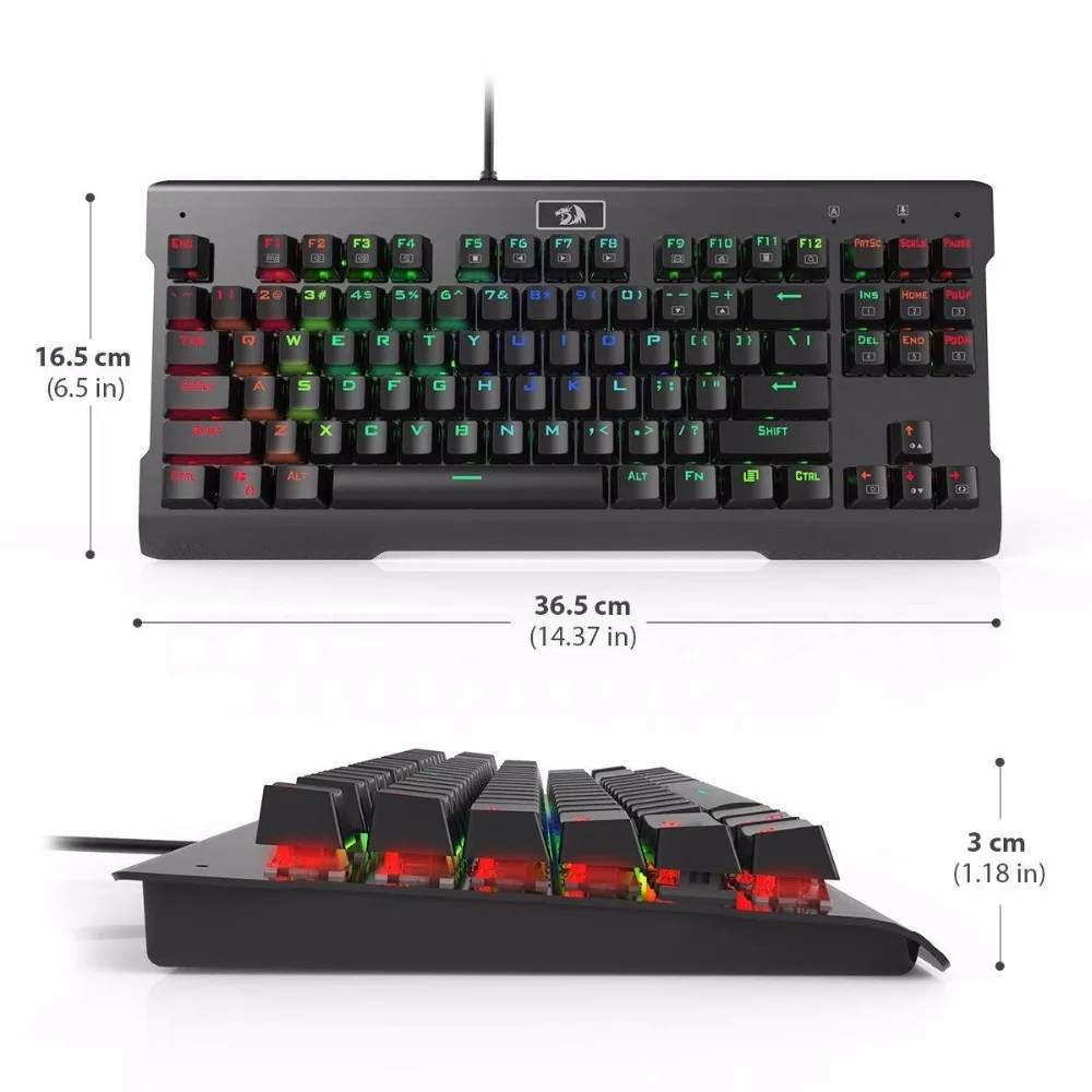 Механическая клавиатура Redragon K561 TKL игровая с RGB светодиодный светкой и