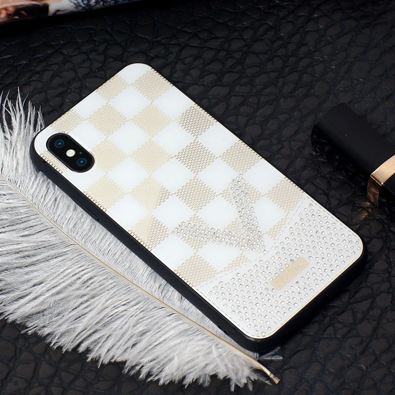 Чехол для iPhone XS MAX большой V с L сумкой новый полноразмерный чехол со стразами