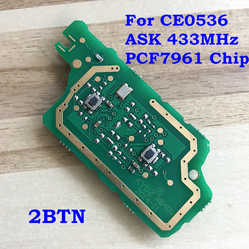 Электронная печатная плата для Peugeot 407 307 308 607 Citroen C2 C3 C4 C5 ASK Remote Key 2/3 кнопки CE0536