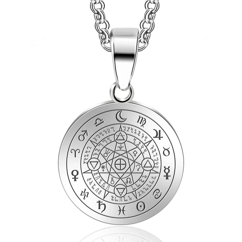 1 шт Sigil Волшебная подвеска в стиле Викки чокер массивное серебряное ожерелье для женщин аксессуары для платья-ювелирные изделия Abaicer - Окраска металла: 10