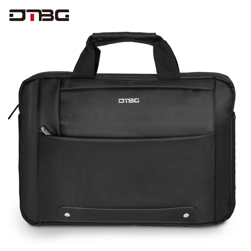 DTBG Men Nylon Briefcase Travel Briefcase Messenger Shoulder Tote Black Handbag 14 Inches Casual Business Laptop Briefcase