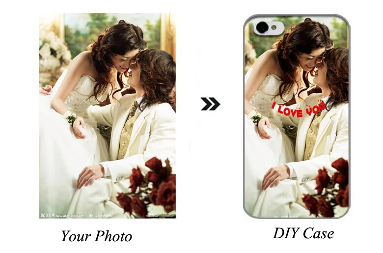 Индивидуальный чехол на заказ Фото для телефона сделай сам с именем напечатанный