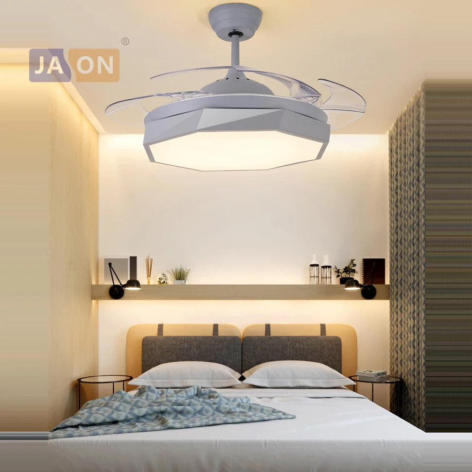 Светильник потолочный с вентилятором из сплава акрила и АБС белого, серого, розового и зеленого цветов с LED. LED лампа. LED светильник. Потолочные светильники LED. LED светильник. Для фойе включено.