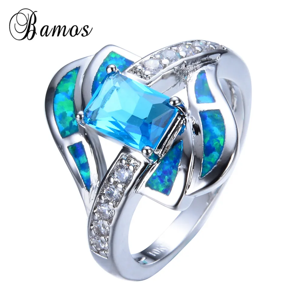 Голубые ювелирные изделия высококачественное кольцо с опалом 14 карат