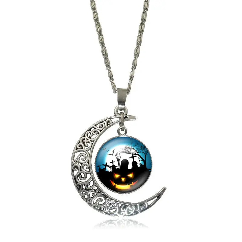 Ожерелье для женщин на цепочке с подвеской в виде серебряного полумесяца 2016 |