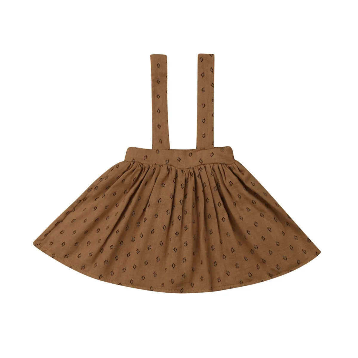 Платье для девочек 2019 летняя одежда младенцев маленьких подходящее платье на бретелях с цветочным принтом