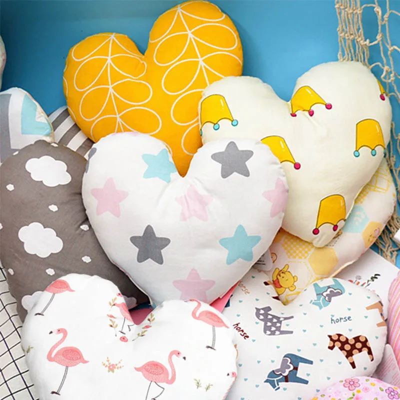 Новая детская подушка в форме сердца Детская декоративная для новорожденных