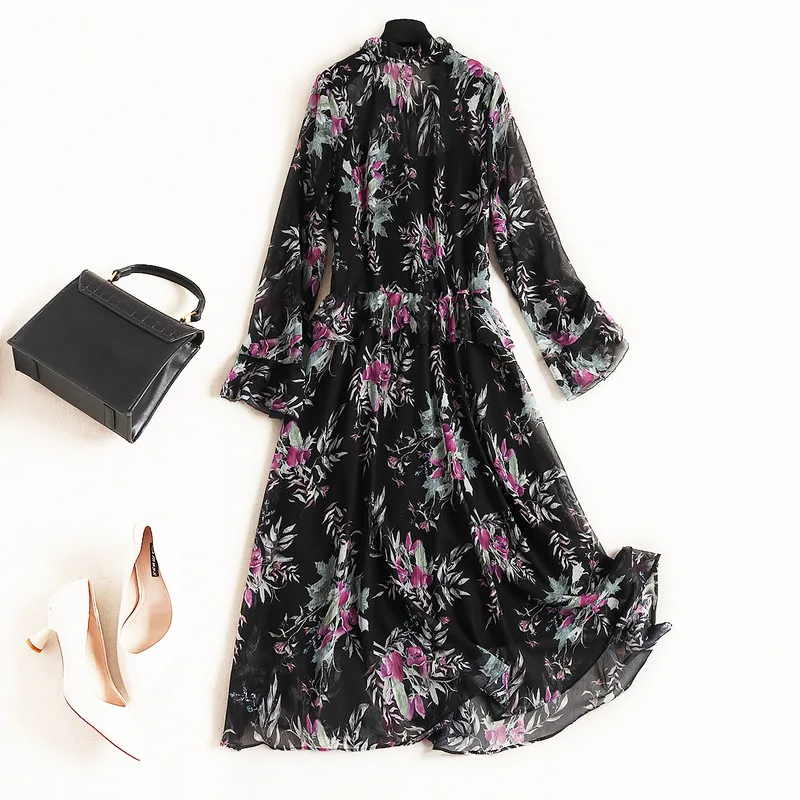 Modis в винтажном стиле с цветочным принтом 2 предмета платье для женщин со стоячим