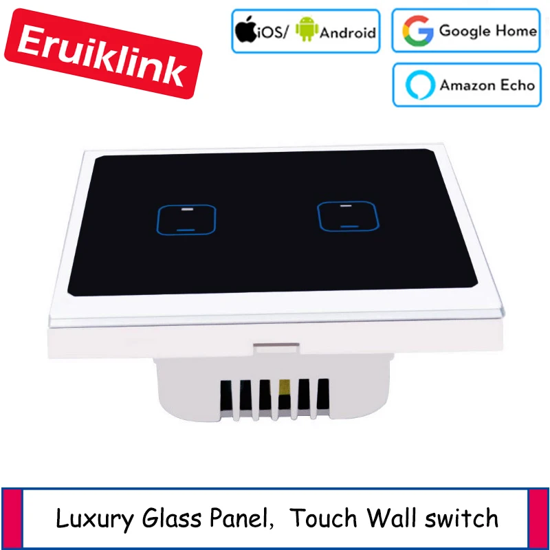 Wi Fi переключатель Ewelink настенный сенсорный 4 клавиши 1 канал управление через