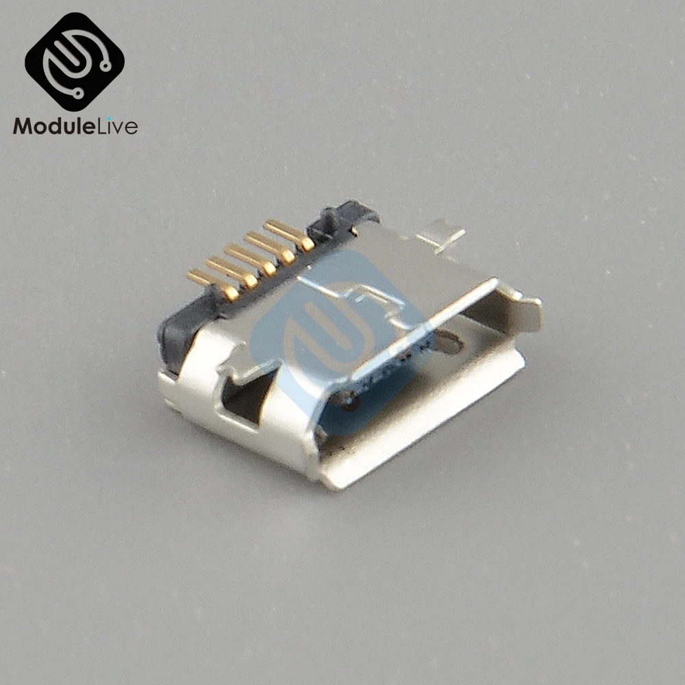 10 шт. Тип B Micro USB 5 P 5-контактный Micro USB 5 крепеж; микро-usb разъем для зарядки