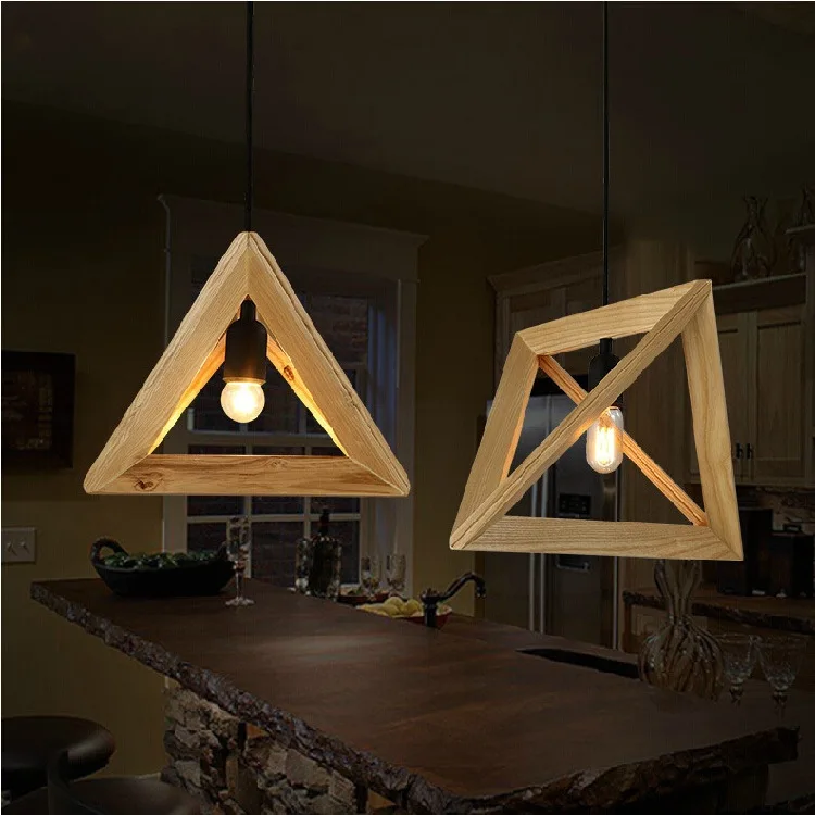 

Japan woode pendant light kitchen dining room bar hanging lamp e27 droplight