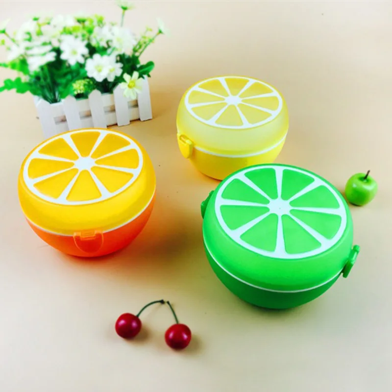 Фрукты шаблон пластмассовая коробка для завтрака 2017 Новый бенто ящик хранения