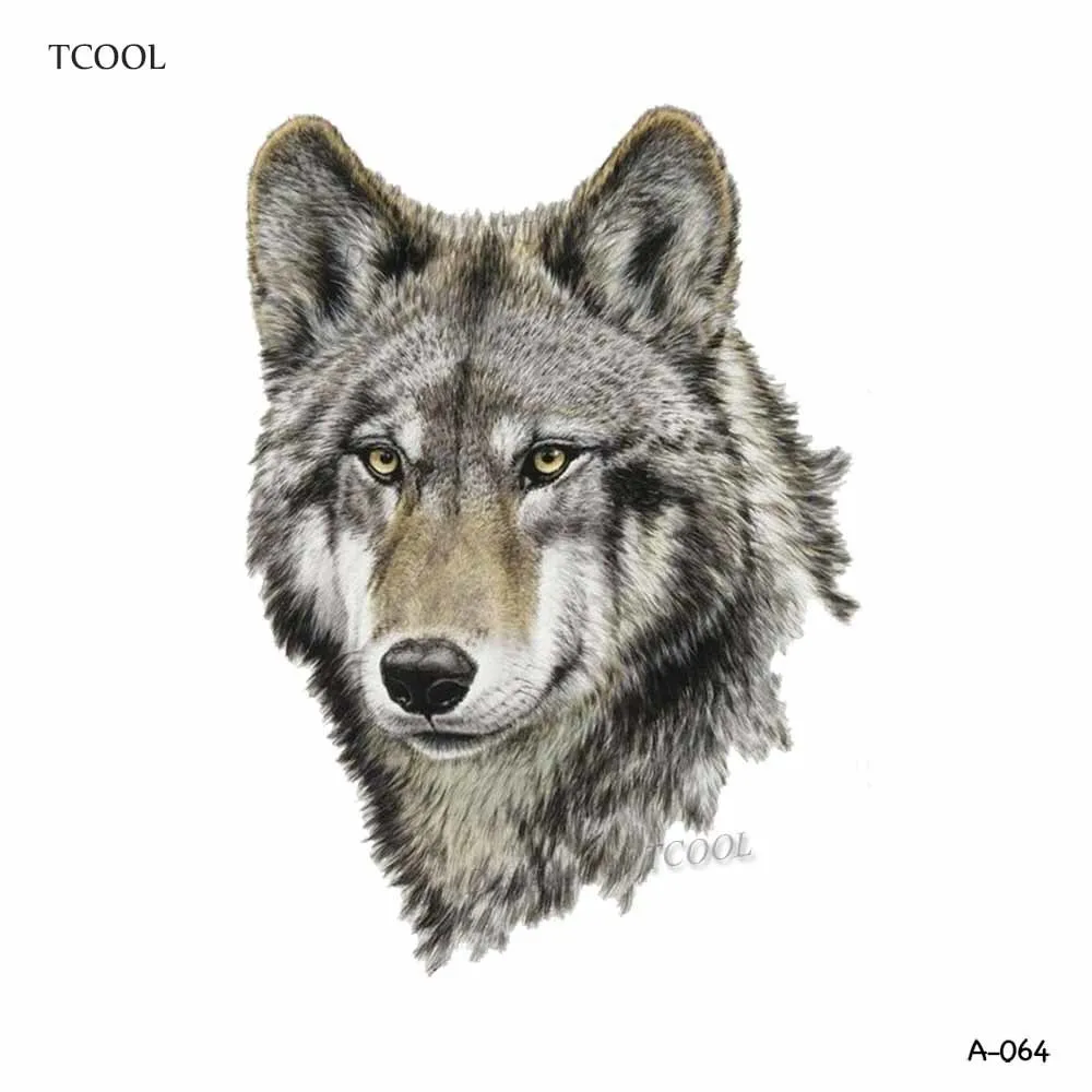 Временные татуировки HXMAN Wolf наклейки для животных женщин модные сексуальные боди