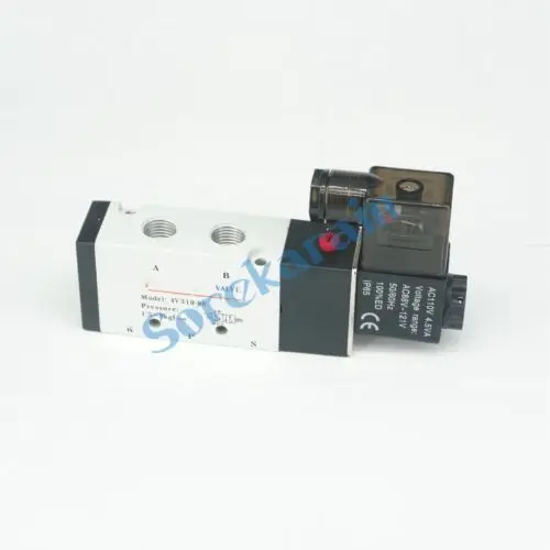 

4V310-08 5 Ports 2 Position Single Solenoid Pneumatic Air Valve 1/4" BSPT AC110V
