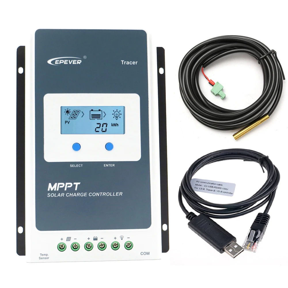 Контроллер заряда солнечной батареи Tracer 2210AN EPsloar 20A MPPT 12 В 24 ЖК-дисплей регуляторы