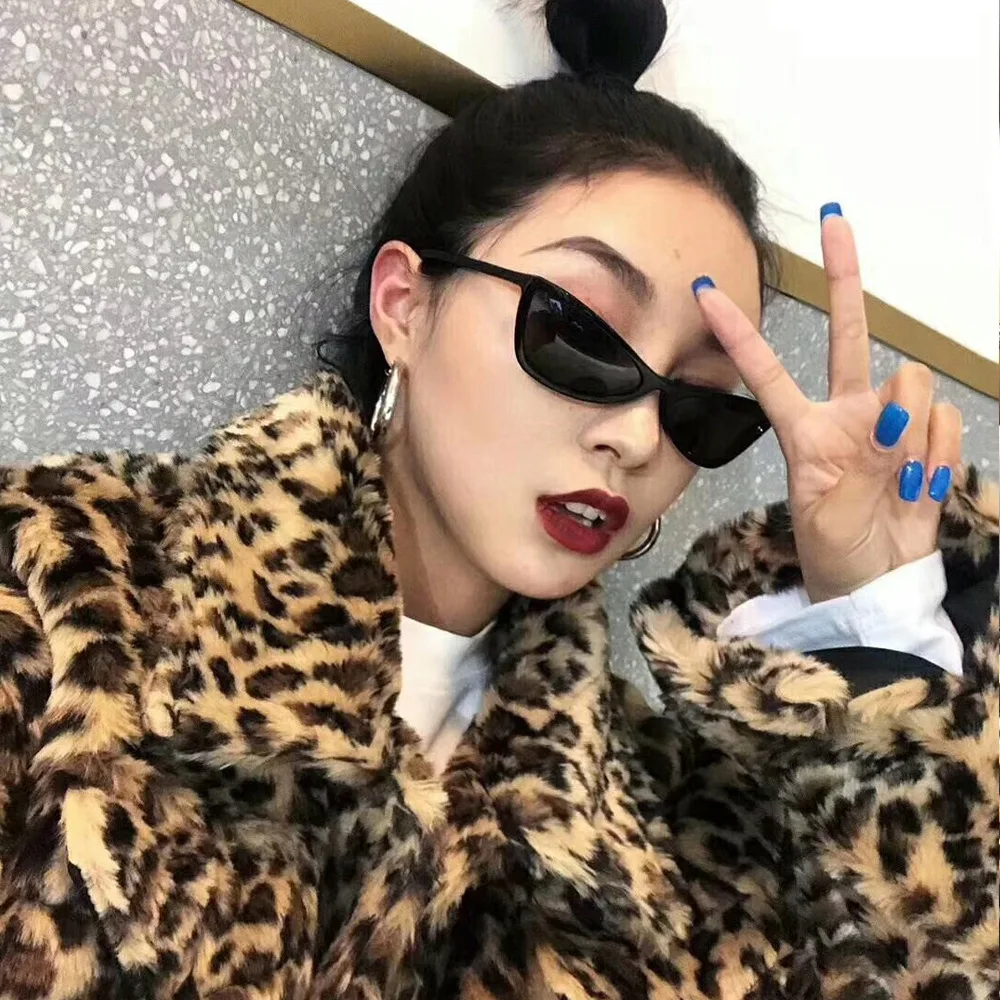 Xingyu 2018 Ретро Cat Eye Солнцезащитные очки для женщин Для украшения черный леопард