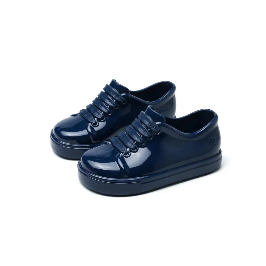 Синий Mini Melissa/спортивная детская обувь; Новинка года; сандалии на плоской подошве без шнуровки ручной работы; кроссовки; дышащая обувь; сандалии для мальчиков и девочек - Цвет: Синий