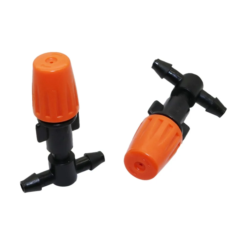 

Orange Atomizing Misting Nozzles Cooling Fog Sparyers Garden Irrigation Farm Lawn Greenhouse Watering Sprinklers 5 Pcs