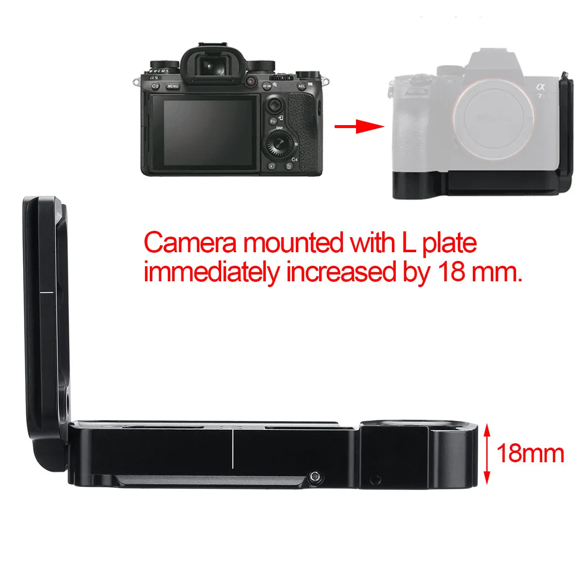 БЫСТРОРАЗЪЕМНАЯ l-пластина кронштейн держатель ручка для sony A9 A7M3 A7R3 камера L форма Штатив Моноподы опорная пластина для sony