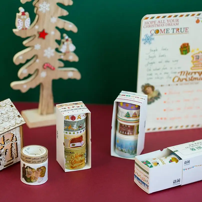 5 шт./лот набор декоративного скотча Васи Скрапбукинг маскирующая лента японская