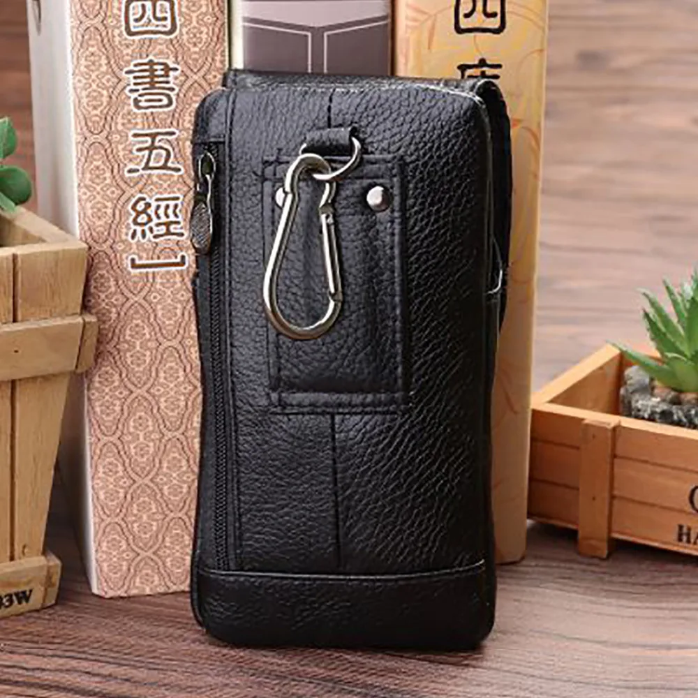 Пояса из натуральной кожи для мужчин крюк поясная сумка бизнес портмоне телячьей 5 2/6 дюймов