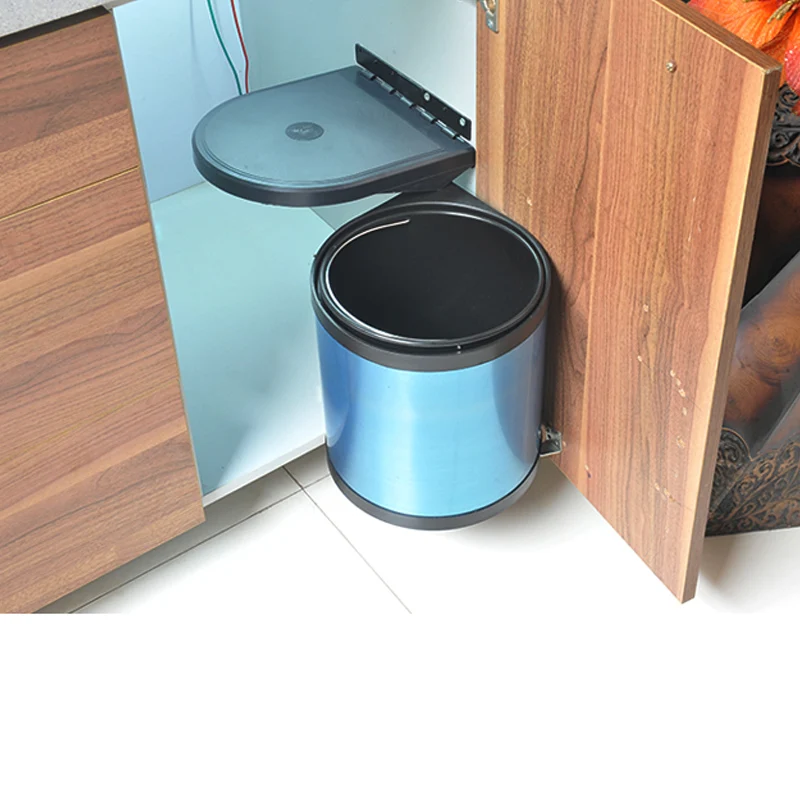 Geekinstyle 8L 12L нержавеющая сталь Pivot Out мусорный бак на двери Кухня с синей