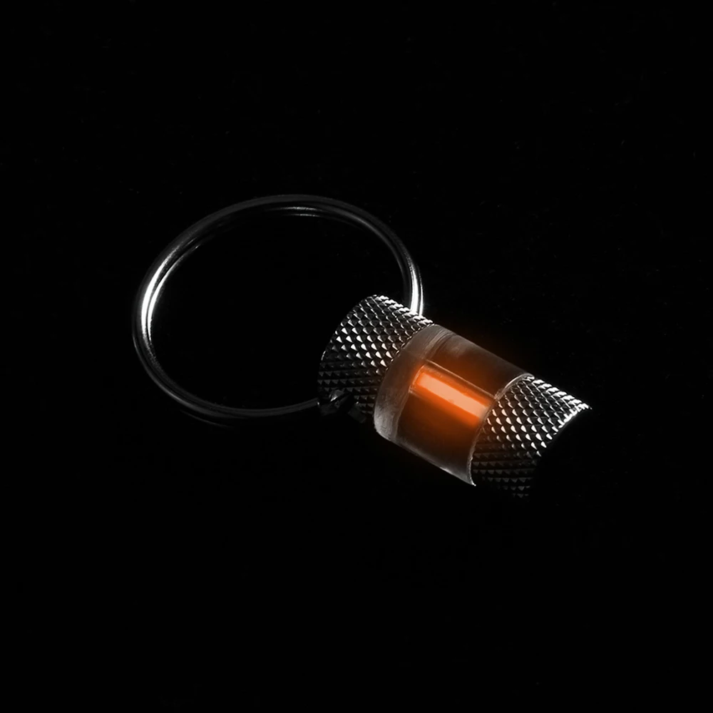 Orange Pattern 1 Тритий самостоятельное светящееся кольцо для ключей водонепроницаемый ультра светильник наружный светится в темноте брелок кольцо аварийный выживания мини светильник - Цвет: Orange Pattern 1