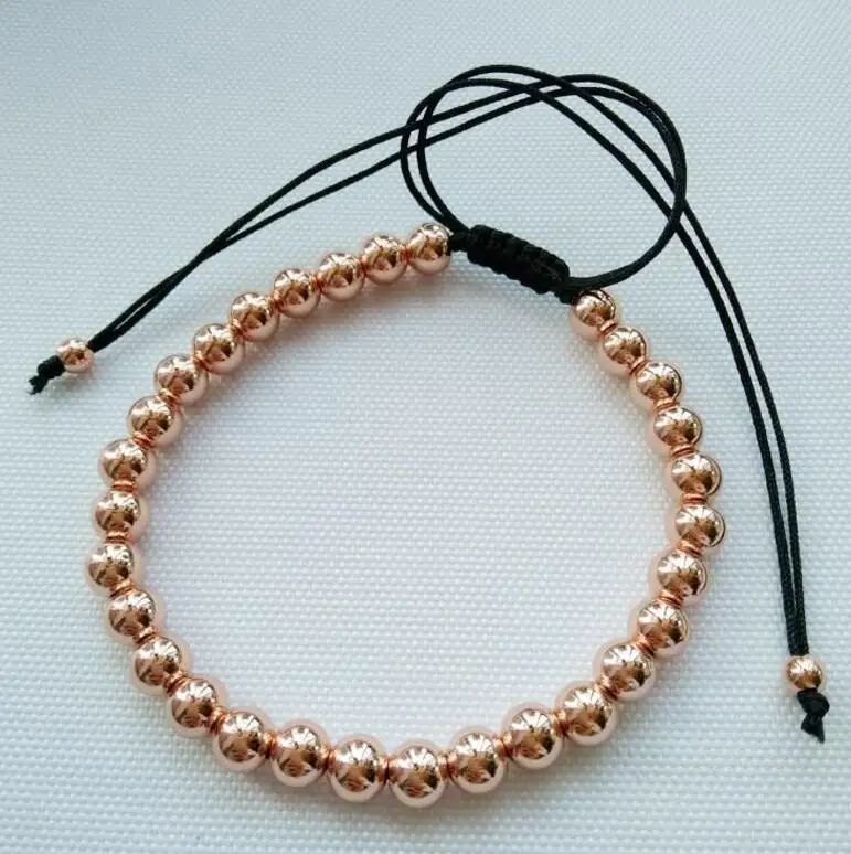 Braiding rose gold Плетение ювелирные изделия из нержавеющей стали подвески бусины браслеты и браслеты для мужчин femme подарки для wo мужчин Женский braclet braslet Веревка Браслет - Окраска металла: Braiding rose gold