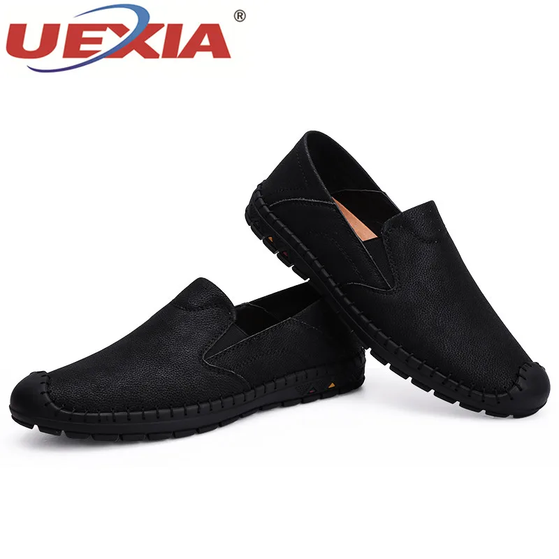 UEXIA Brand Fashion New Spring Autumn Men Leather Shoes Comfortable Slip-On Loafers Casual Flats Moccasins | Обувь