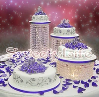 3pcsset crystal cake holder combination birthday home decoration crystal transparent acrylic cake stand wedding cake display