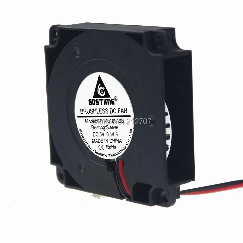 2 шт. Gdstime Турбовентилятор вентилятор охлаждения 4010 DC 5V 40mm x 10mm для 3D принтера|5v
