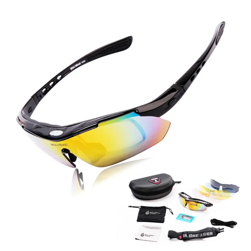 Очки солнцезащитные поляризационные для мужчин и женщин велоспорта 5 линз|cycling