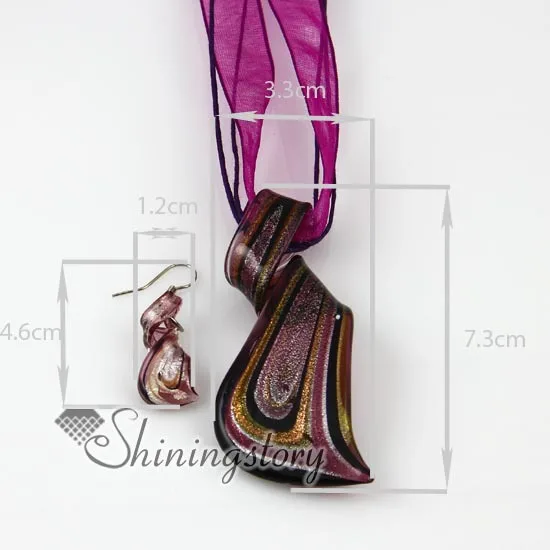 Набор ювелирных изделий из серебряной фольги в венецианском стиле ожерелья и